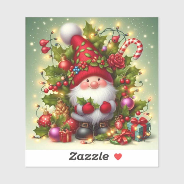 Pegatinas de Cute gnome (Hoja)