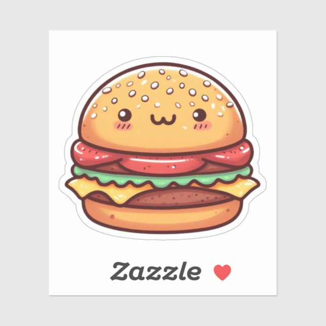 Pegatinas de Cute Hamburger Vinyl (Hoja)