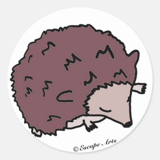 Pegatinas de Cute Hedgehog (Anverso)