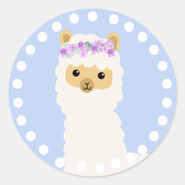 Pegatinas de Cute Llama (Anverso)