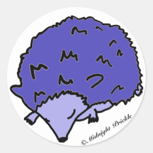 Pegatinas de Cute Midnight Blue Hedgehog
