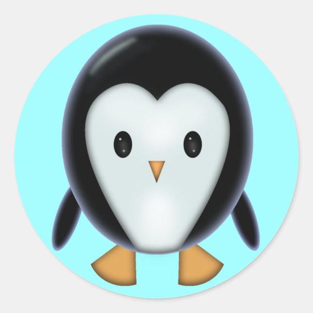 Pegatinas de Cute Penguin (Anverso)