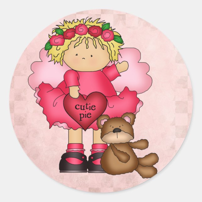 Pegatinas de Cutie Pie Valentine (Anverso)