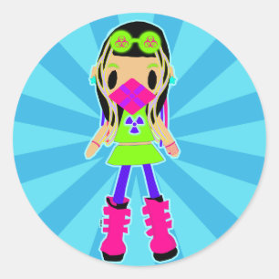 Pegatinas de Cyber Chica X