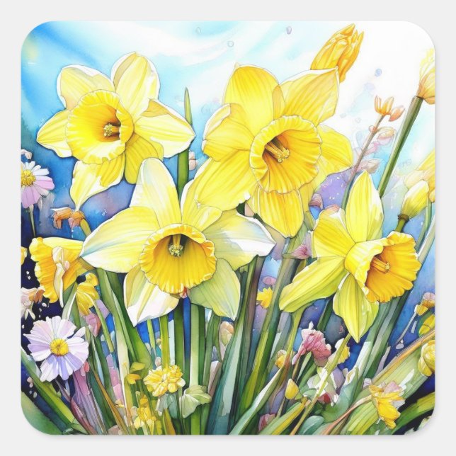 Pegatinas de Daffodil (Anverso)
