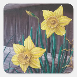 Pegatinas de Daffodils Amarillos