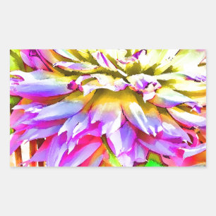 Pegatinas de Dahlia con acuarela digital