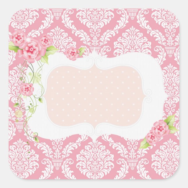 Pegatinas de damasco rosado (Anverso)