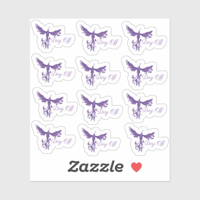 Pegatinas de Day Off Planner - Fuego de Phoenix (Hoja)