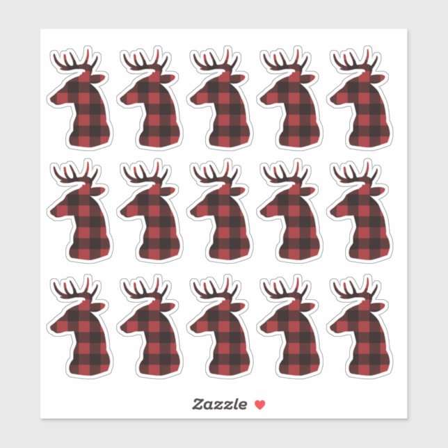 Pegatinas de decoración de 15 paquetes de renos ro (Hoja)