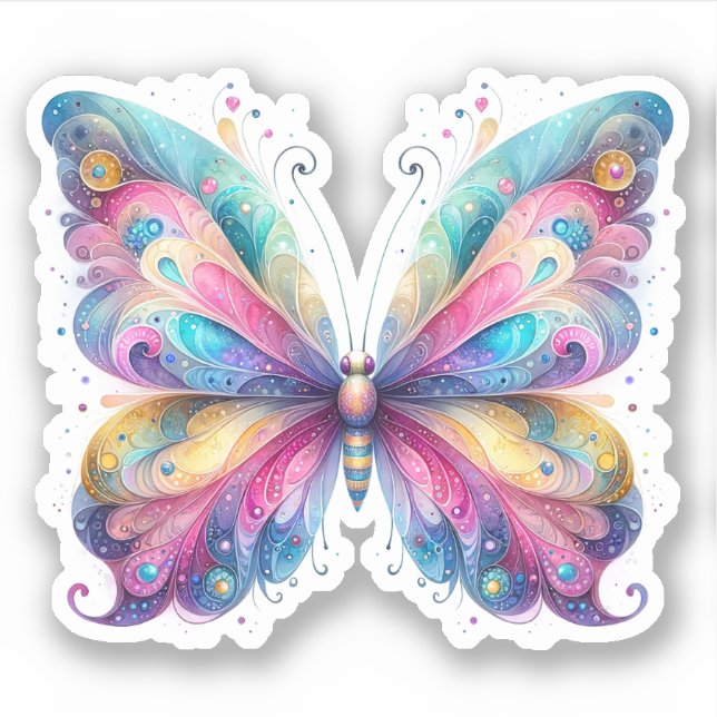 Pegatinas de Decoración de Mariposa Pastel (Anverso)