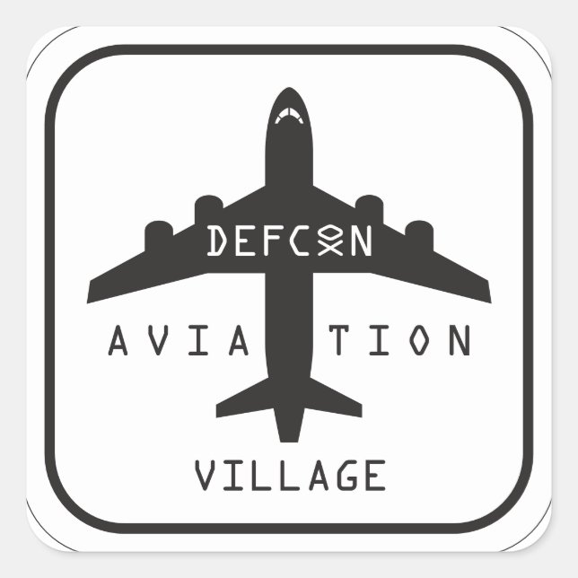 PEGATINAS de DEFCON Aviation Village AV17 (Anverso)