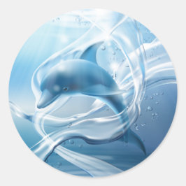 Pegatinas de delfines azules