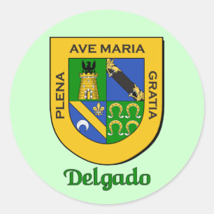Pegatinas de Delgado Family Shield