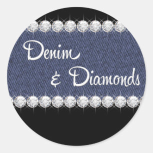 Pegatinas de Denim y Diamantes Elegantes