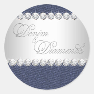 Pegatinas de Denim y Diamantes Elegantes