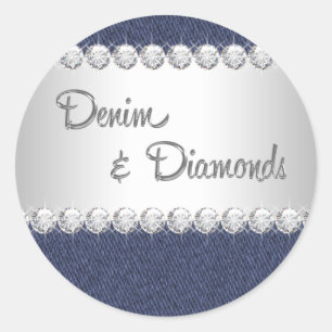 Pegatinas de Denim y Diamantes Elegantes