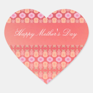 pegatinas de Día de la Madre de forma de corazón d
