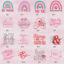 PEGATINAS de día de San Valentín -página de título