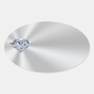 Pegatinas de diamante de color plateado personaliz