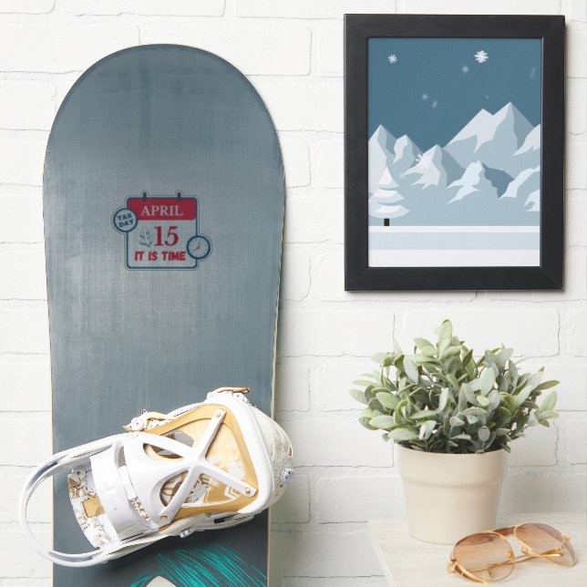 Pegatinas de días de impuestos (snowboard)