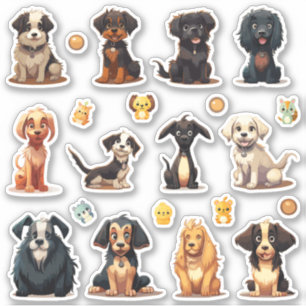 Pegatinas de Die Cut Dog