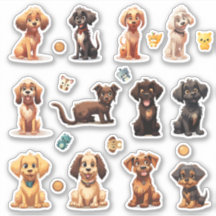 Pegatinas de Die Cut Dog