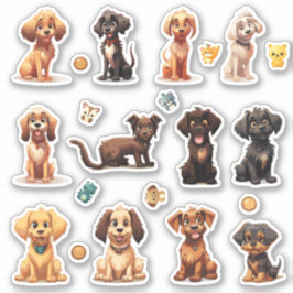 Pegatinas de Die Cut Dog