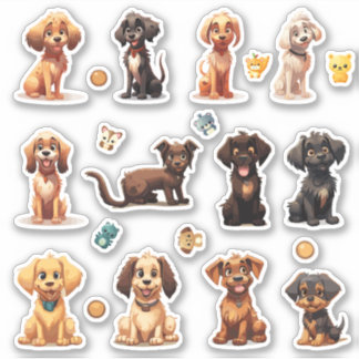Pegatinas de Die Cut Dog
