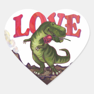 Pegatinas de Dino Love Heart