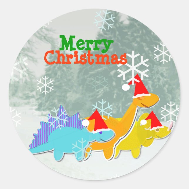 Pegatinas de Dinosaurios, Personalizados de Feliz  (Anverso)
