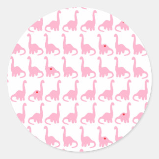 Pegatinas de dinosaurios rosados