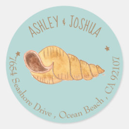 Pegatinas de dirección de devolución de azul de la