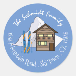 Pegatinas de dirección de retorno azul de la casa