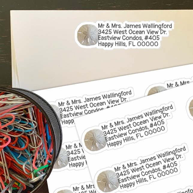 Pegatinas de dirección de retorno con forma de dól (Subido por el creador)