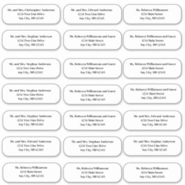 Pegatinas de dirección de sobres formales de Boda