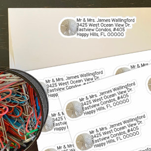 Pegatinas de direcciones de devolución en forma de