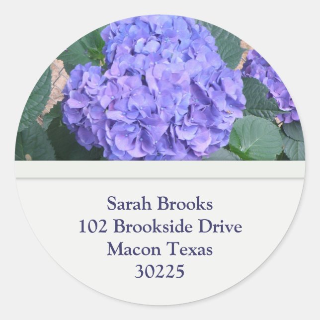 Pegatinas de direcciones de Hydrangea (Anverso)