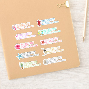 Pegatinas de direcciones de retorno de imágenes tr