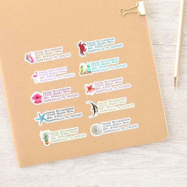 Pegatinas de direcciones de retorno de imágenes tr (Cuaderno)