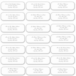 Pegatinas de direcciones de sobres Boda de guiones