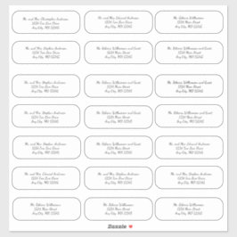 Pegatinas de direcciones de sobres de Boda de scri