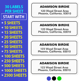 Pegatinas de direcciones elegantes para correo (et