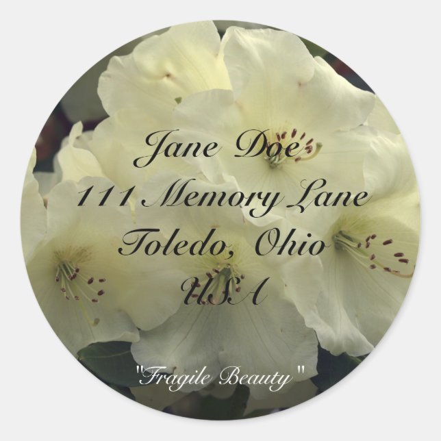 Pegatinas de direcciones florales (Anverso)