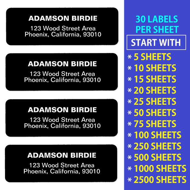 Pegatinas de direcciones modernas para correo (eti (Professional mailing labels)