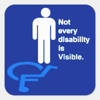 Pegatinas de discapacidad invisibles