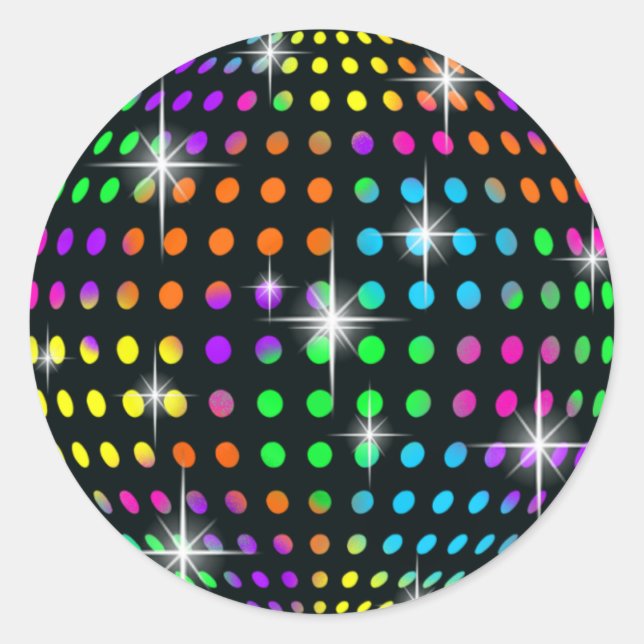 Pegatinas de Discoteca Mirror Ball (Anverso)