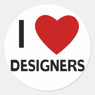 Pegatinas de diseñadores de corazón