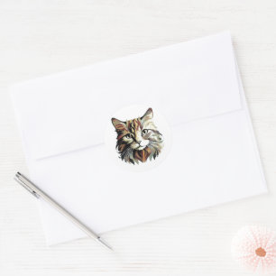 Pegatinas de diseño de arte para retratos de gatos