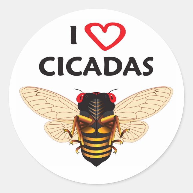 Pegatinas de diseño de la Cicada Periódica caprich (Anverso)